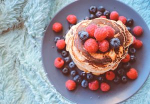 Almond-flour-pancake-with-fruits-Healthy-Breakfast